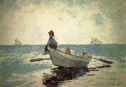 Winslow Homer Small fishing boats on the boy oil painting artist